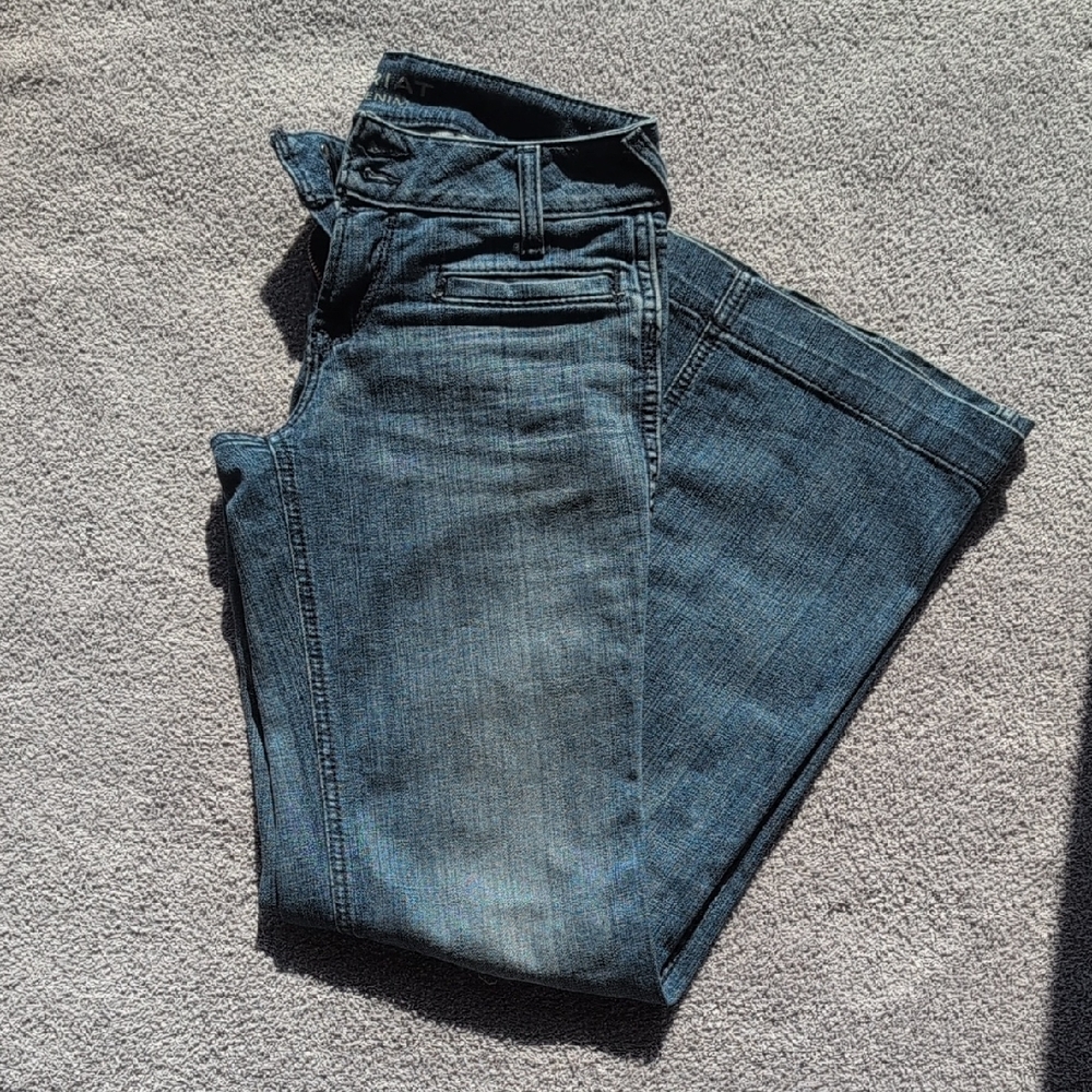 Ariat Trouser Mid Rise Entwined Wide Leg Jeans Size 25S